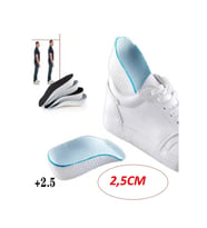 2.5 cm Erkek Gizli Topuk Yükseltici Boy Uzatıcı Ortopedik Tabanlık Köpük Ayakkabı Tabanlığı (Beyaz - Mavi - Gri)