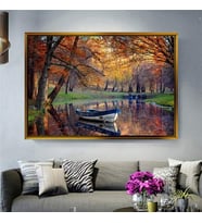 Altın Çerçeveli dekoratif tablo l1227 (Gold)