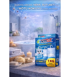 Banyolara Ve Tuvaletlere Özel Nem Rutubet Giderici Korozyon Koku Önleyici 1 Kutu 2 Paket 1 KG