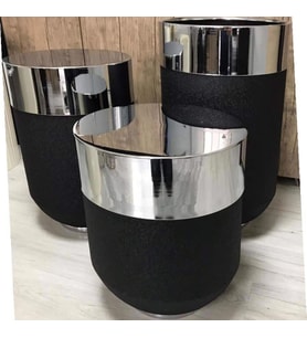 DEKORATİF BÜYÜK GÜMÜŞ SAKSI, Darbuka Saksı 50 cm
