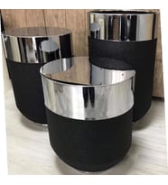 DEKORATİF BÜYÜK GÜMÜŞ SAKSI, Darbuka Saksı 50 cm