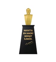 Atatürk Büstü (70cm Fiber)+ Kaide (120cm) Lise Modeli