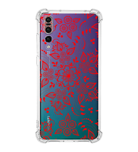 Huawei P20 Pro  Köşe Korumalı Antişok Kapak Nostalji Desen Tasarımlı Şeffaf  Kılıf