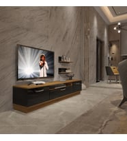 Decoraktiv Trendstyle 4 Mdf Tv Ünitesi Tv Sehpası - Pera Siyah (Pera - Siyah)