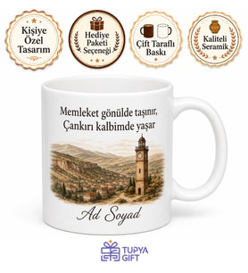 Çankırılı Hemşehriye Özel İsimli Baskılı Kupa Bardak Hediye