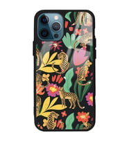 iPhone 13 Pro Çiçekli Kediler Tasarımlı Glossy Telefon Kılıfı