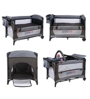 TommyBaby TEDY Anne Yanı Oyun Parkı Beşik 70x110 (Antrasit)