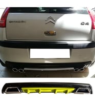 Citroen C4 Sarı Difüzör Çiftli Kare Egzoz Görünümlü D Tip Difizör