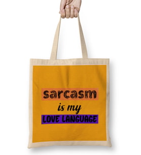 Sarcasm Funny Comment Quotes Gift - Sarcastic Women And Men Humorous Saying Bez Çanta Uzun Saplı