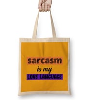 Sarcasm Funny Comment Quotes Gift - Sarcastic Women And Men Humorous Saying Bez Çanta Uzun Saplı