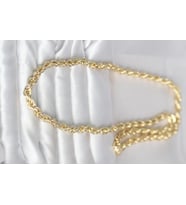 CM 14K Gold Renk Kalın Burgu Zincirli Model 60 cm Kadın Kolye (Karışık)
