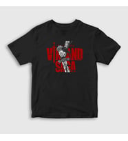 Presmono Unisex Çocuk Siyah Logo Anime Vinland Saga T-Shirt 470271tt