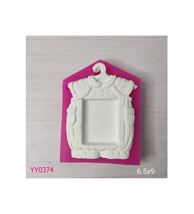 YY0374 Bebek Tulumlu İçi Dikdörtgen Çerçeve Silikon Kalıp