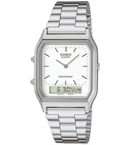 CASIO AQ-230A-7DMQ ANALOG-DİJİTAL DİKDÖRTGEN ERKEK KOL SAATİ (Gümüş)