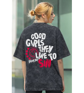Tasarım Blink-182 Rock Metal Müzik Grubu Baskılı Unisex Oversize Eskitme Yıkamalı Tişört