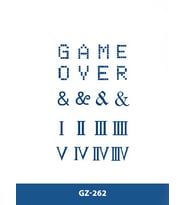GZ-262 ORTA BOY YARI KALICI GAME OVER & ROMA RAKAMLARI YAZILI DÖVME