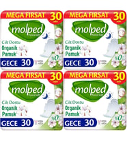 Molped Pure&Soft Hijyenik Ped Gece 120 (4PK*30) Adet Mega Pk