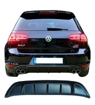 Volkswagen Golf Uyumlu 7 (2012-2016) Arka Tampon Eki - Difüzör (Plastik)