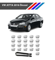 Otozet - VW Jetta Bijon Civata Kapağı Krom Renk 21 Parçalı Set 17mm 2016 Öncesi