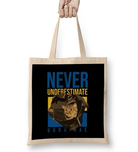Never Underestimate Ukraine Bez Çanta Uzun Saplı