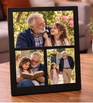 Kişiye Özel Fotoğraflı 3 Kişilik Masa Fotograf Cercevesi 13 x 18 cm MDF Çerçeve - Kişiye Özel Hediye 2. Model