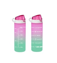 Porsima 161506-161 Su Şişesi - Motivasyon Su Matarası - Plastik Renkli Suluk Pembe 750cc