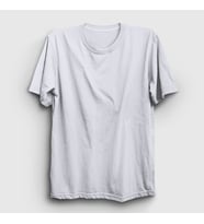Presmono Unisex Beyaz Düz Baskısız T-Shirt 59221tt