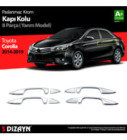Toyota Corolla Krom Kapı Kolu Yarım Model 8 Prç. 2013-2018