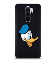 Xiaomi Redmi Note 8 Pro Soft Premier Kapak Donald Duck-F Tasarımlı Silikon Kılıf - Siyah (Şeffaf)