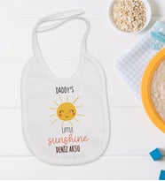 BK Kids Kişiye Özel Daddy's Little Sunshine Tasarımlı Bebek Mama Önlüğü - Model 1