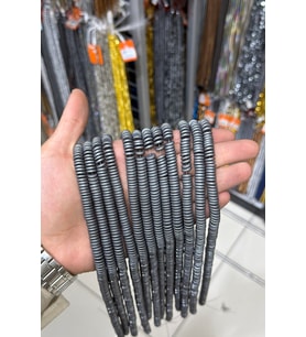 Hematit Taşı Rondela Kesim Mat Gri 8x2mm Doğal Taş Dizi
