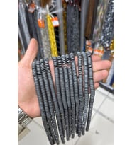 Hematit Taşı Rondela Kesim Mat Gri 8x2mm Doğal Taş Dizi