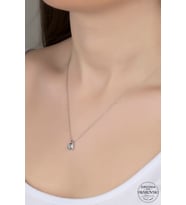 SWAROVSKİ CRYSTAL DAMLA  925 AYAR GÜMÜŞ KOLYE
