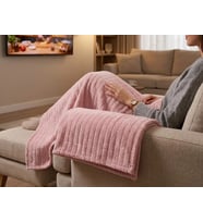Biçomi Wellsoft Ekstra Yumuşak Tek Kişilik TV & Dinlenme Battaniyesi (100x175 cm - Pudra)