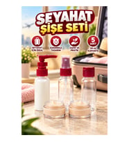 5’li 30 ml Seyahat Şişe Seti – Sıvı, Sprey ve Krem İçin Sızdırmaz Kaplar