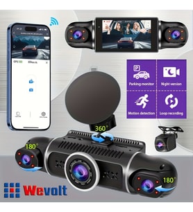 WEVOLT MB-5900 YENİ PREMİUM 4 KAMERALI  FULL HD 1080 P GENİŞ AÇI ARAÇ KAYIT KAMERASI