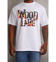 Unisex Baskılı Oversize T-Shirt - Beyaz