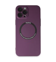 Apple İphone 12 Pro Kılıf Jack Magneticsafe Lens Silikon - Mürdüm