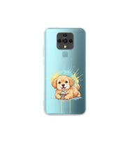 Tecno Camon 16 ile Uyumlu Splash Köpek Tasarımlı Şeffaf Silikon Kılıf