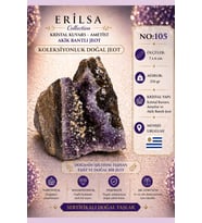 Sertifikalı Kristal Kuvars Ametist Akik Bantlı Jeot Doğal Taş Koleksiyonluk 7x6 cm 216 gr NO105