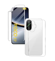 Xiaomi Poco F7 Uyumlu Ön+Arka Body Şeffaf Ultra koruyucu Nano Jelatin