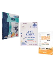 Hız Renk AYT Fizik Çöz Kazan Kimya ve Biyotik Biyoloji Deneme Seti 3 Kitap