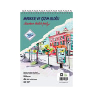 Art Liva Marker ve Çizim Defteri 190 gr 20 yp A4 