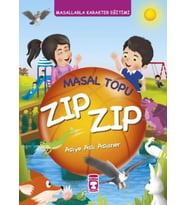 Masal Topu Zıp Zıp - Masallarla Karakter Eğitimi (Fleksi Cilt)