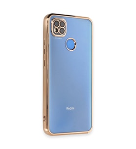 Xiaomi Redmi 9c Kılıf Kamera Korumalı Lensli Silikon - Gold