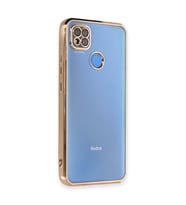Xiaomi Redmi 9c Kılıf Kamera Korumalı Lensli Silikon - Gold