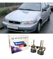 Daewo Nexia Led Xenon Uzun + Kısa Far Ampulü H4 Mono Yeni Seri Beyaz