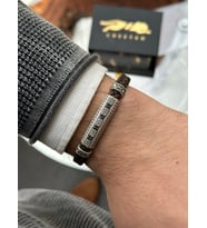 Cheetah Quality Zirkon Taş İşlemeli Hakiki Deri Erkek Bileklik