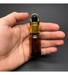 10Ml Amber Cam Damlalıklı Şişe , Sepet Model Metalik Kapak , 10 Cc Cam Damlalıklı Şişe x 6 Adet (Kahverengi)