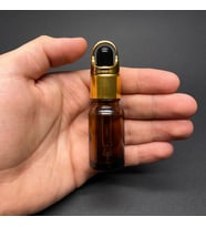 10Ml Amber Cam Damlalıklı Şişe , Sepet Model Metalik Kapak , 10 Cc Cam Damlalıklı Şişe x 6 Adet (Kahverengi)